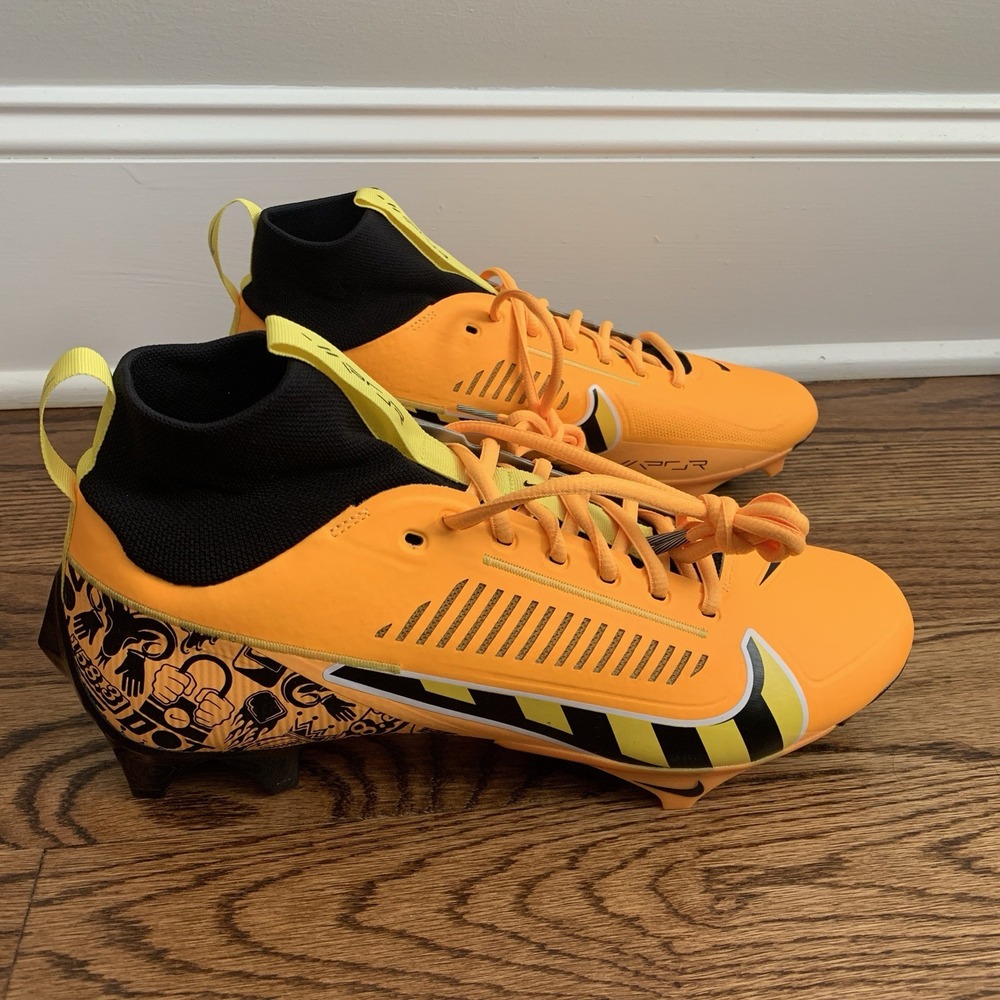Nike Vapor Edge Pro 360 2 NRG Black Yellow Football Cleats Men's 12 FQ4026-800